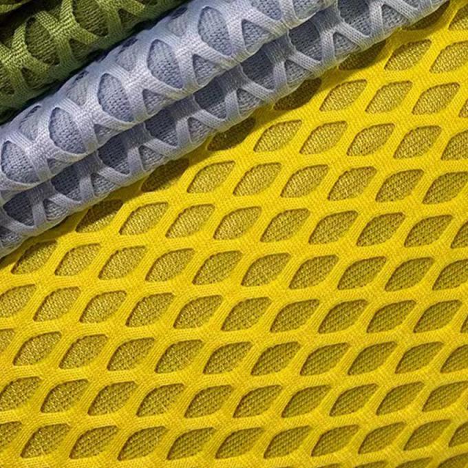 2 mm Material de malha de ar respirável Estirável 100% tecido de poliéster 0