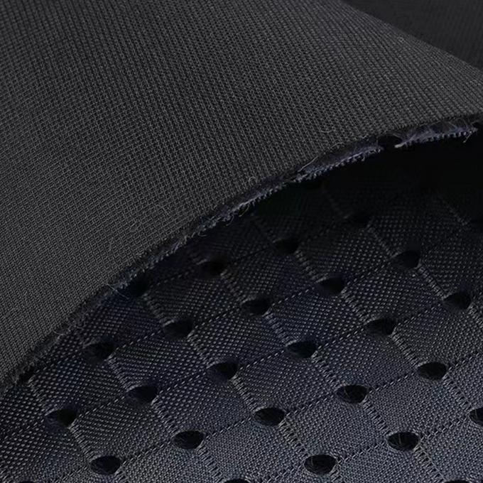 3mm 3d espaçador de tecido 50in a 60in de fio de cor preta material de malha respirável 0