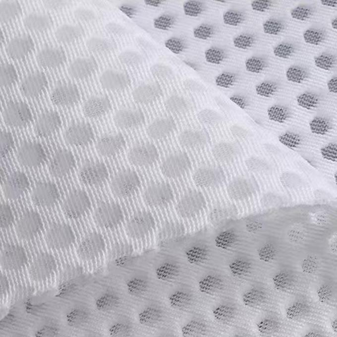 Tecido de malha 3D transpiravel de tricô Tecido de poliéster de malha de ar Alta flexibilidade para sapatos 1