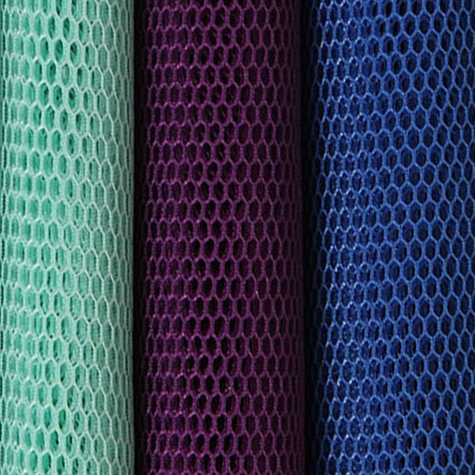 Memória 4mm 3D Material de malha de poliéster Tecido de malha de poliéster Muito respirável 7